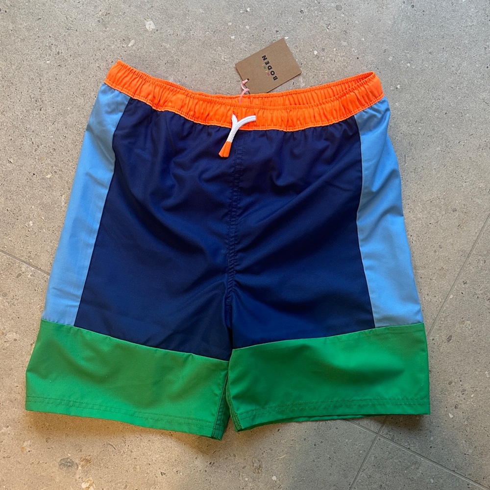 NWT Mini Boden Colorblock Boys Swim Trunks in size 13-14 years, 164 cm - Picture 4 of 6